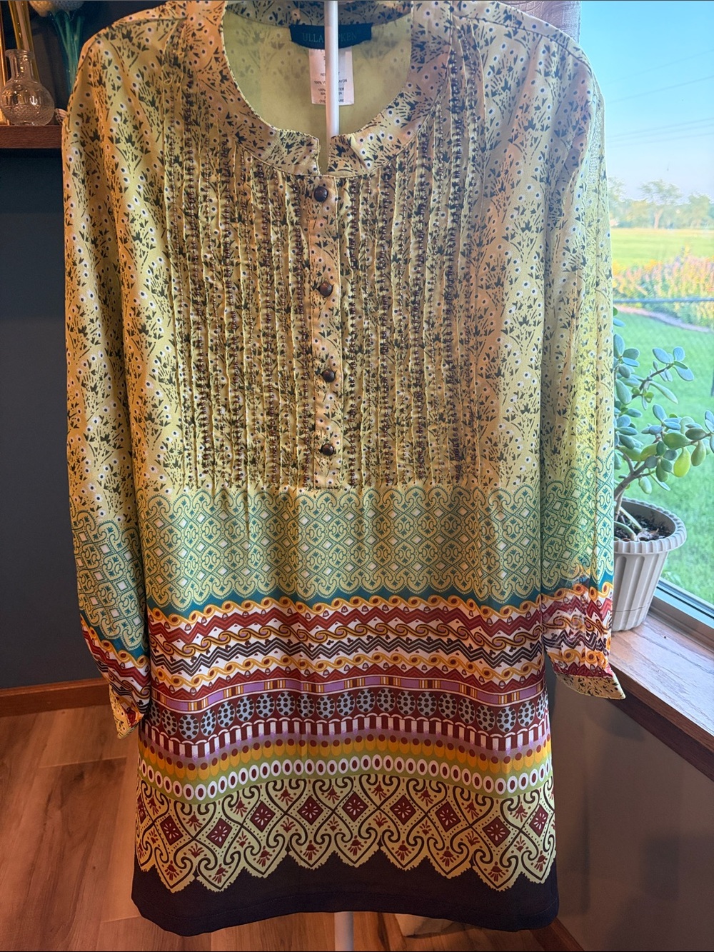 Ulla Popken long sleeve tunic blouse